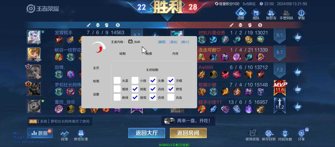 王者荣耀「黑马」内核辅助